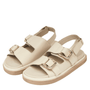 Alohas Women's Harper Leather Sandals in Cream - Getoutside Shoes
