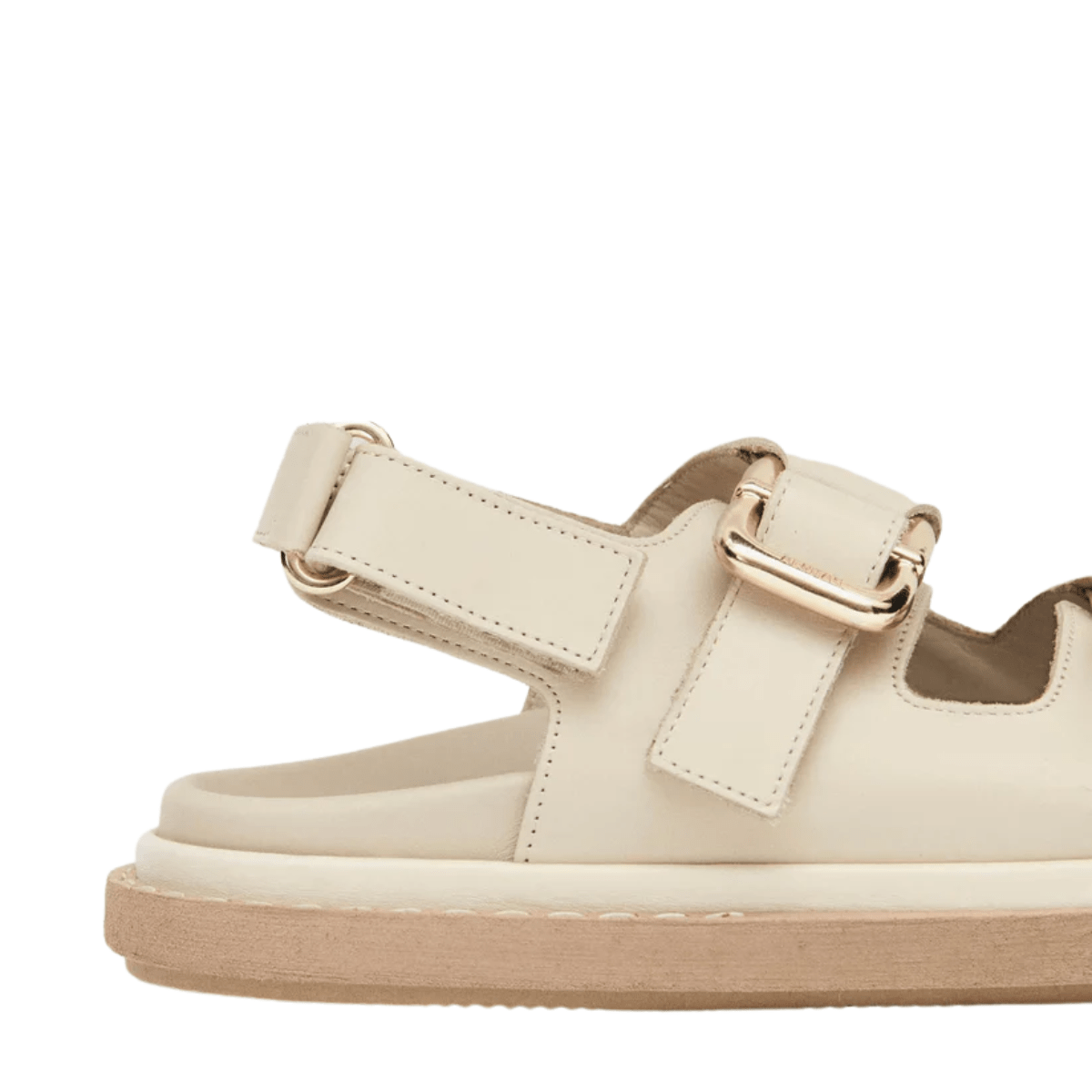 Alohas Women's Harper Leather Sandals in Cream - Getoutside Shoes