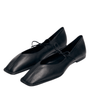 Alohas Women's Sway Leather Ballet Flats in Black - Getoutside Shoes