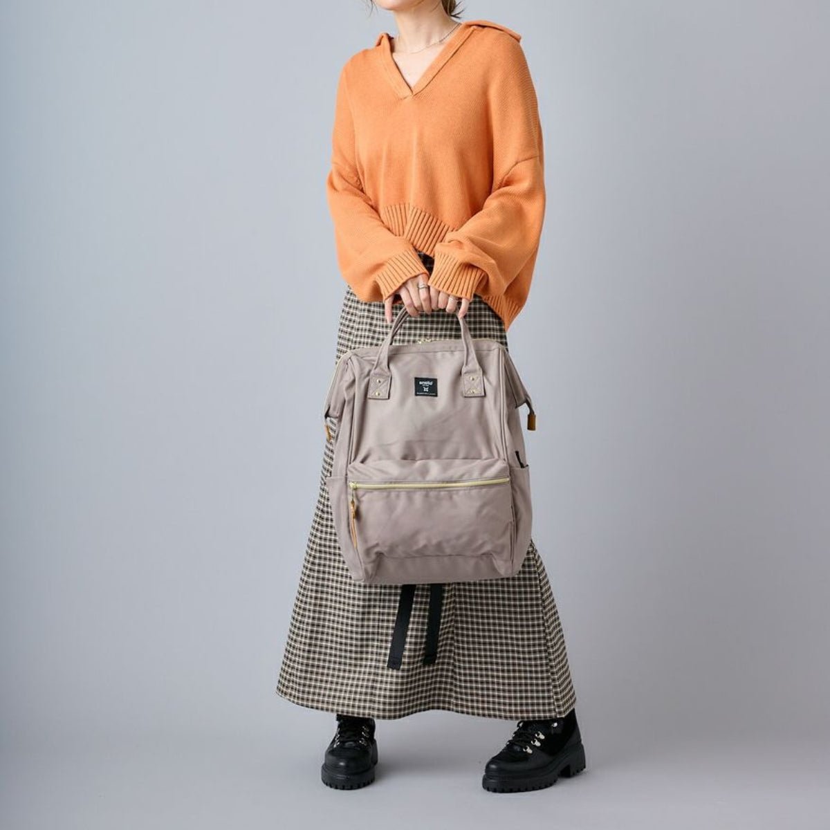 Anello Cross Bottle Backpack Large in Grey Beige - Getoutside Shoes