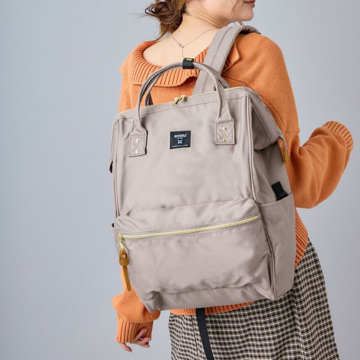 Anello Cross Bottle Backpack Large in Grey Beige - Getoutside Shoes