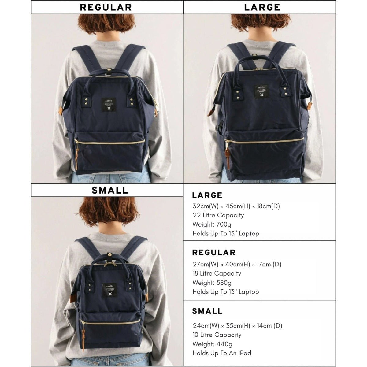 Anello Cross Bottle Backpack Large in Grey Beige – Getoutside Shoes
