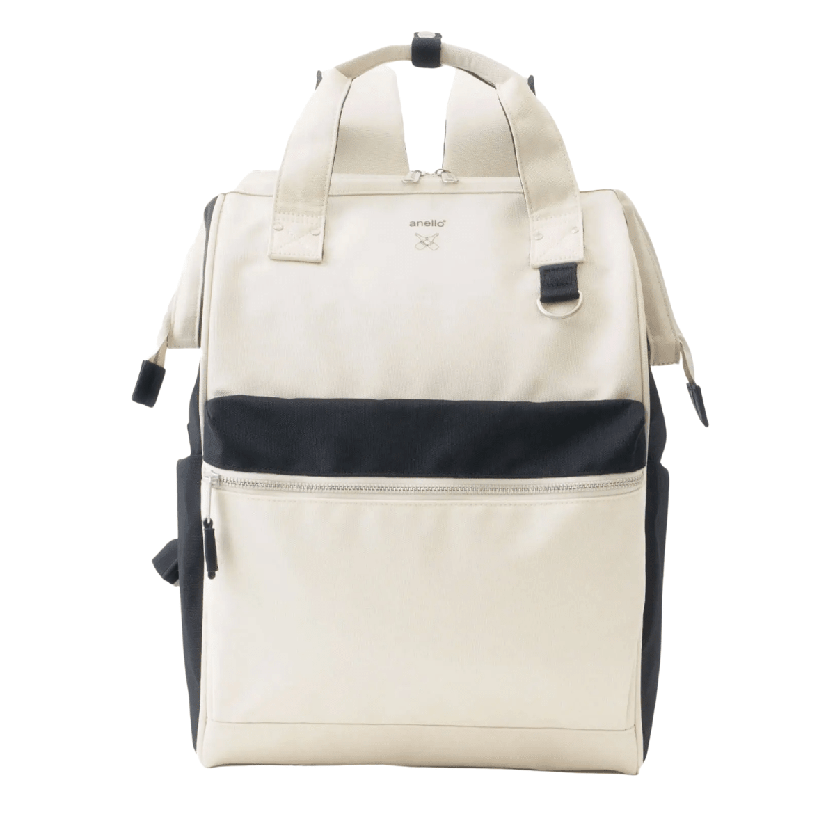 Anello Cross Bottle Backpack Large in White Black - Getoutside Shoes