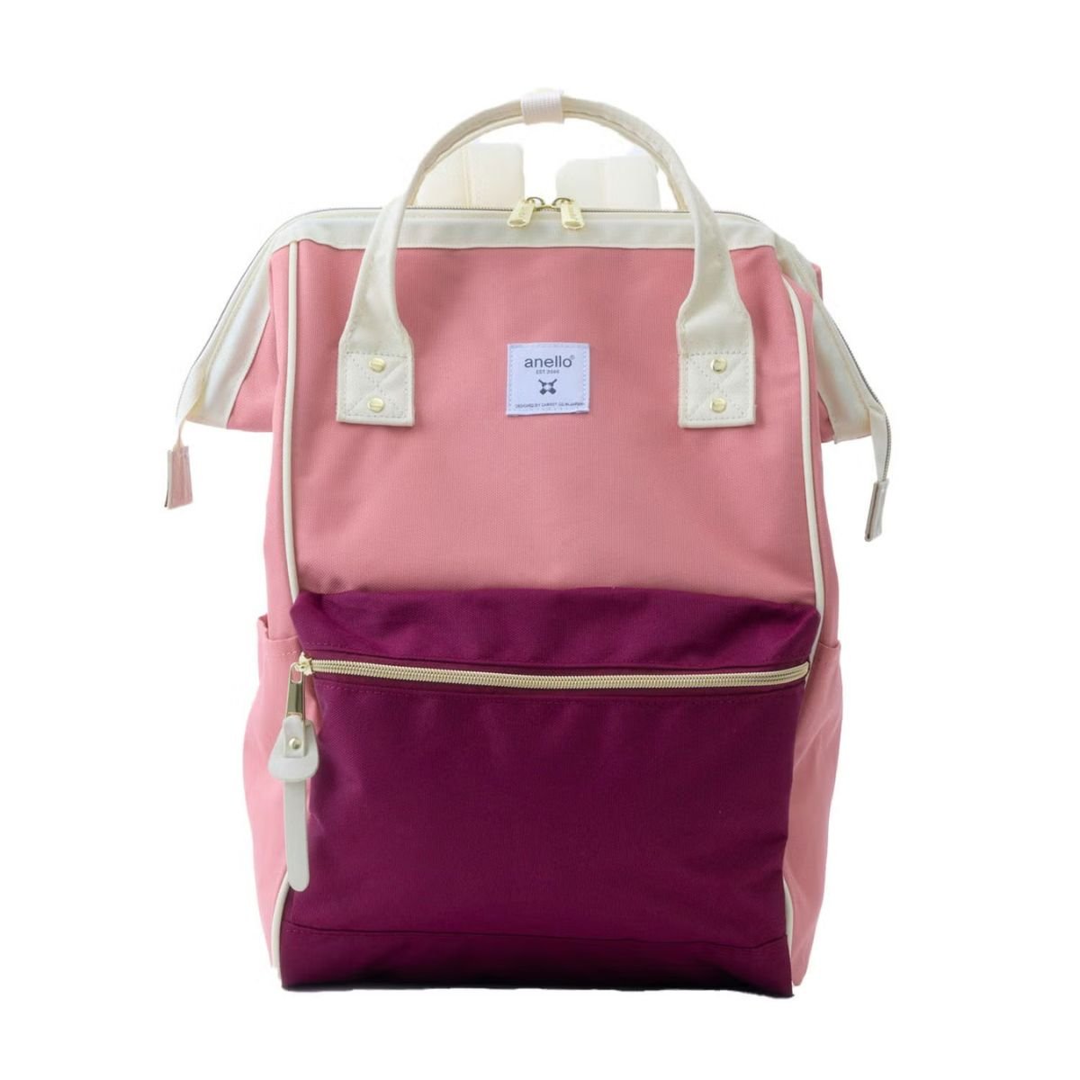 Anello Cross Bottle Backpack Regular in Ivory/Pink/Dark Bold - Getoutside Shoes