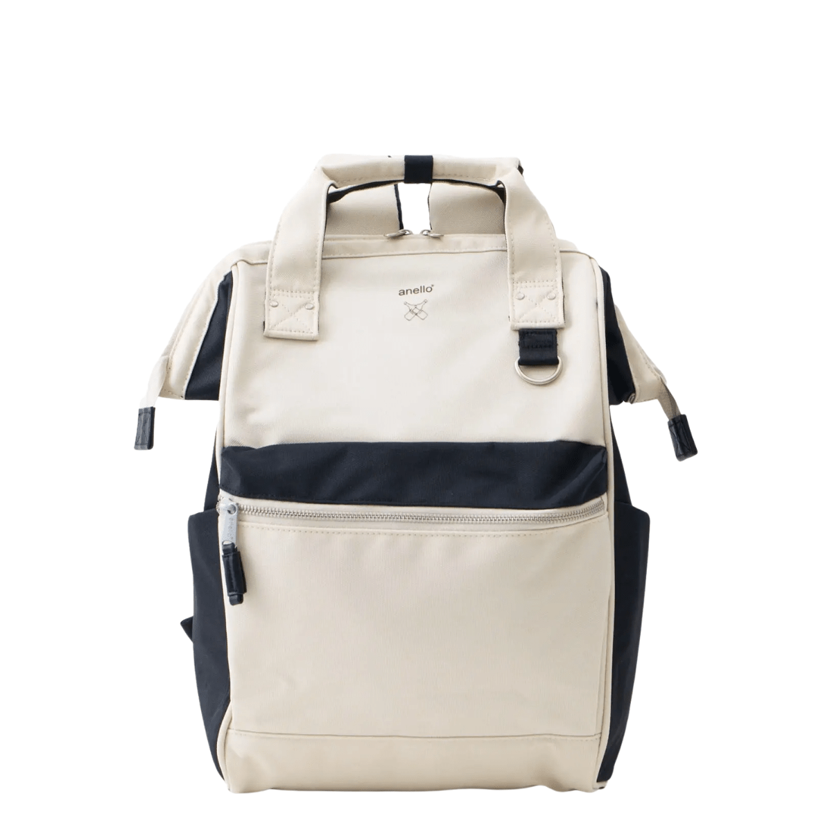 Anello Cross Bottle Backpack Regular in White Black - Getoutside Shoes