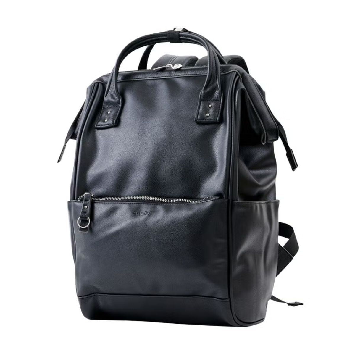 Anello Re:Retro Clasp Backpack Regular in Black - Getoutside Shoes