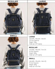 Anello Cross Bottle Backpack Large in Mustard