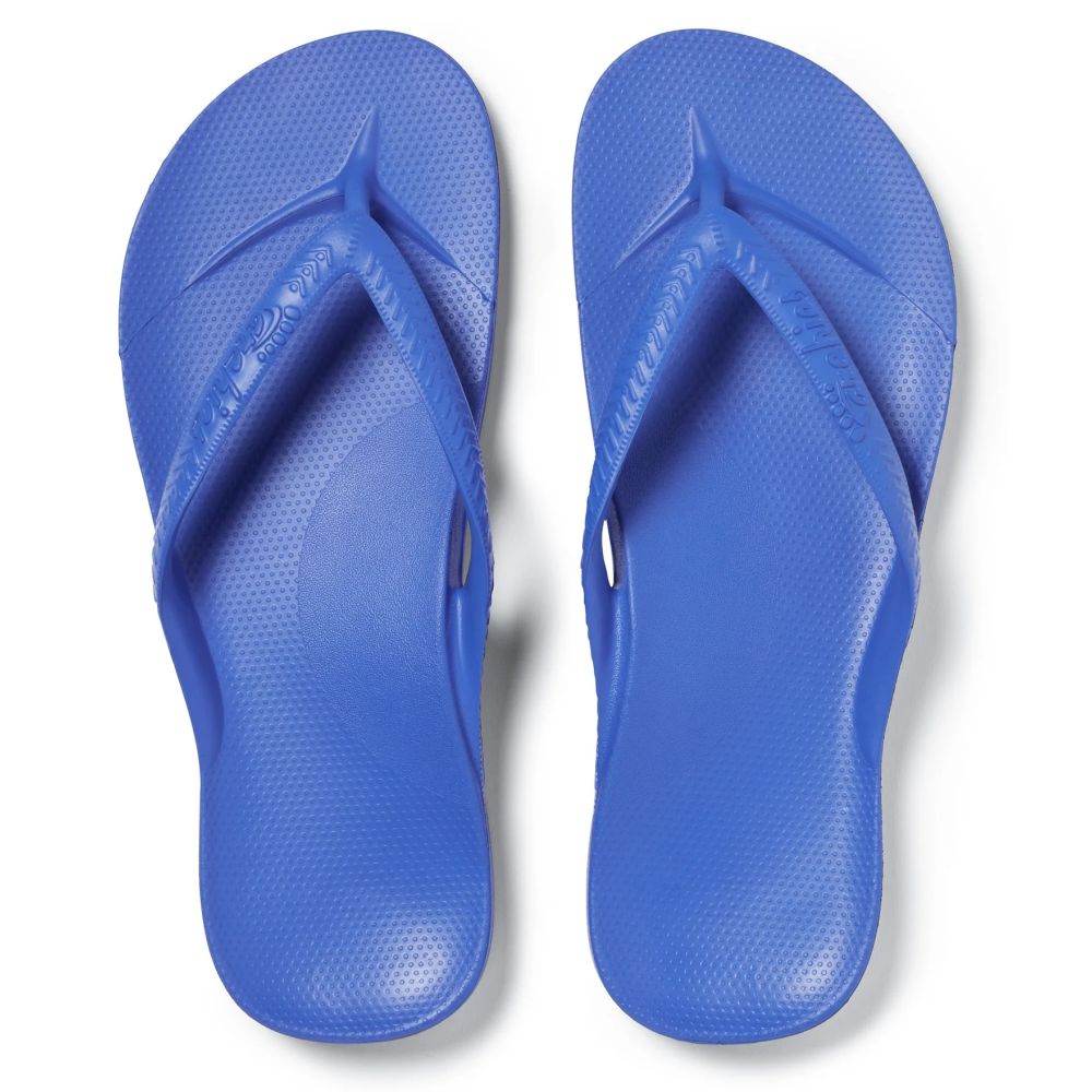 Archies Women's Arch Support Flip Flops in Royal Blue