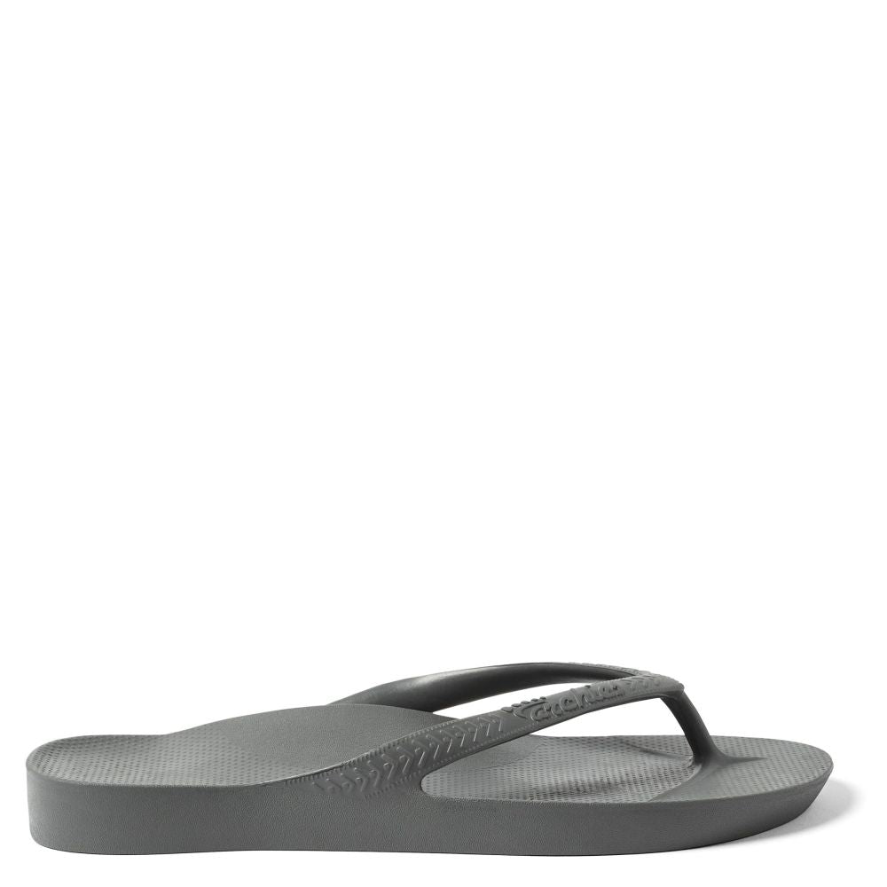 Archies Women's Arch Support Flip Flops in Charcoal