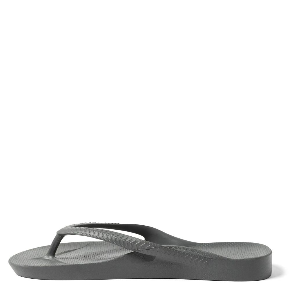 Archies Women's Arch Support Flip Flops in Charcoal