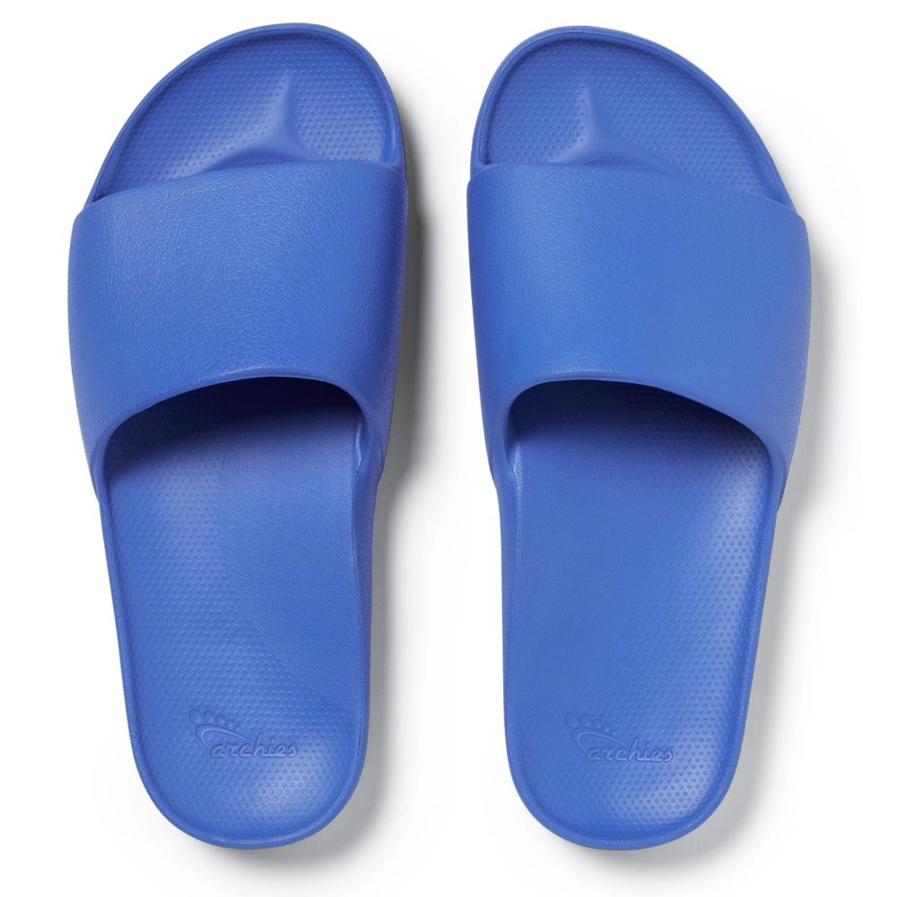 Archies Men's Arch Support Slides in Royal Blue