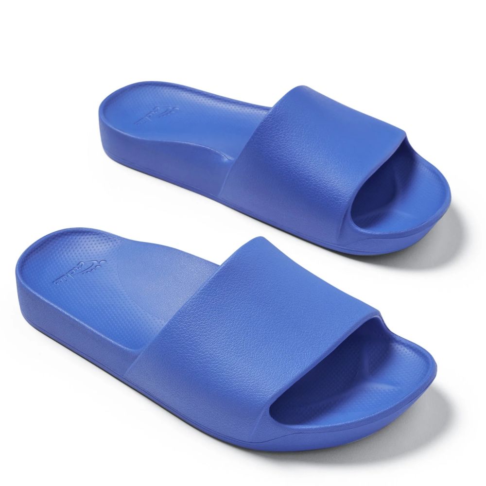 Archies Men's Arch Support Slides in Royal Blue