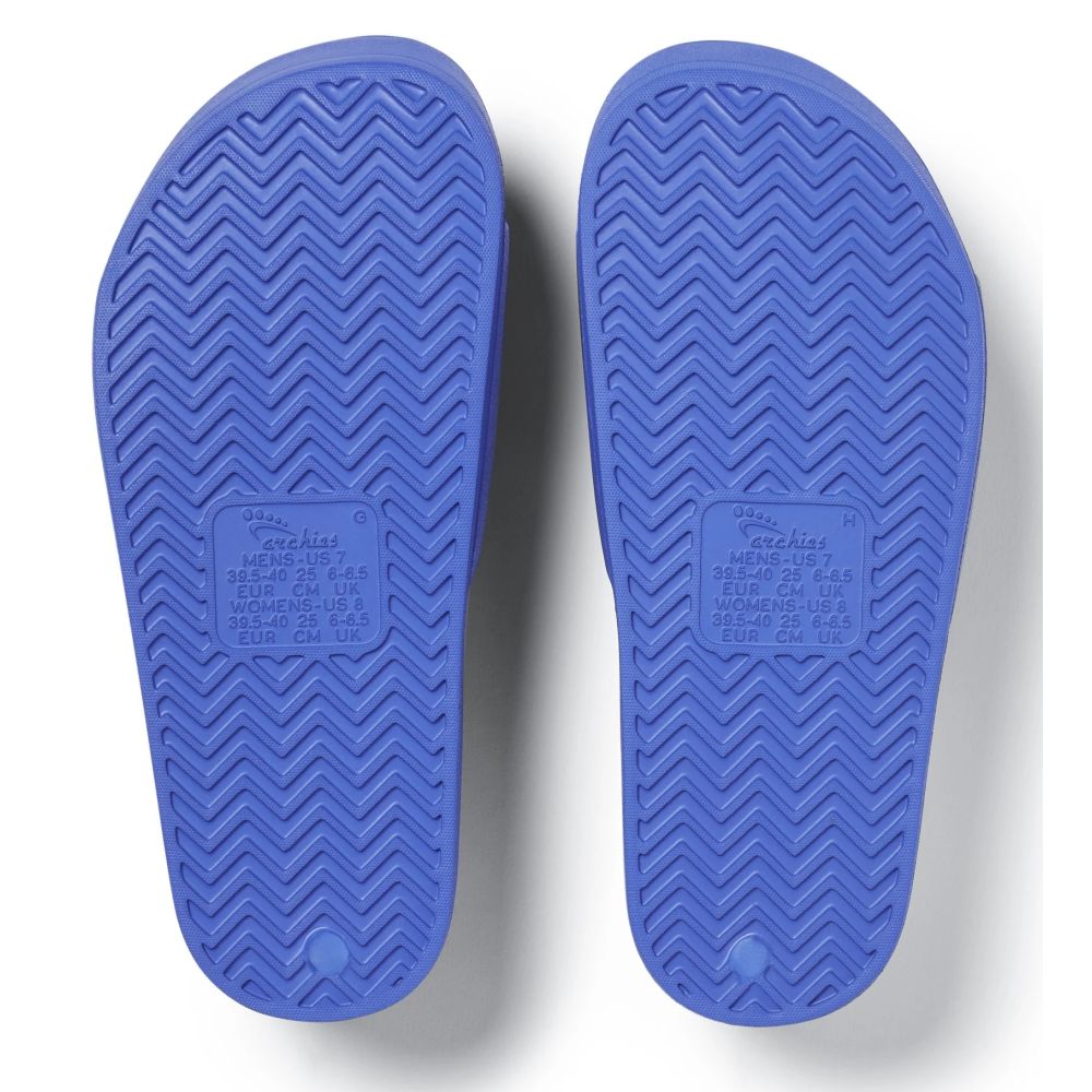 Archies Men's Arch Support Slides in Royal Blue