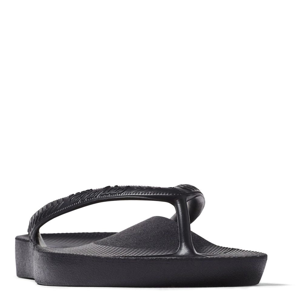 Archies Arch Support Flip Flops in Black - Getoutside Shoes