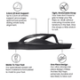 Archies Arch Support Flip Flops in Black - Getoutside Shoes