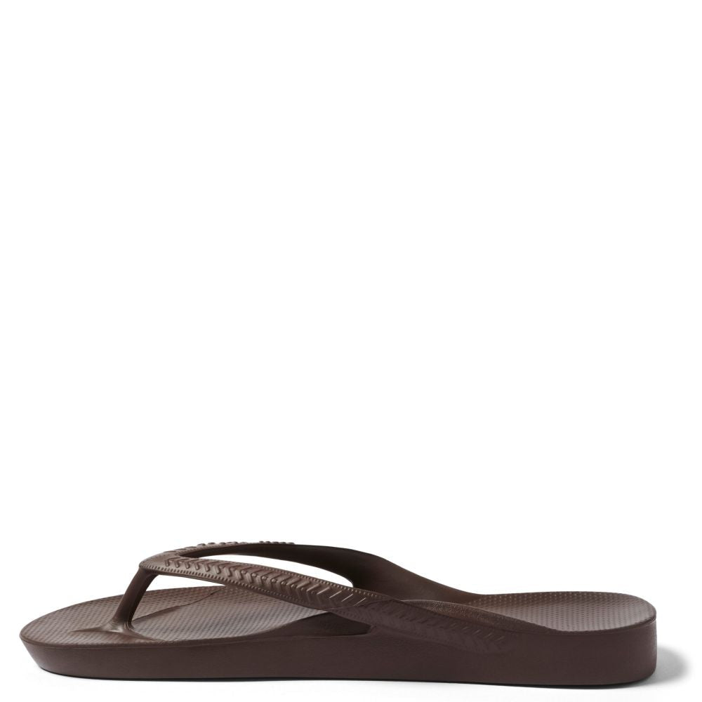Archies Arch Support Flip Flops in Brown - Getoutside Shoes