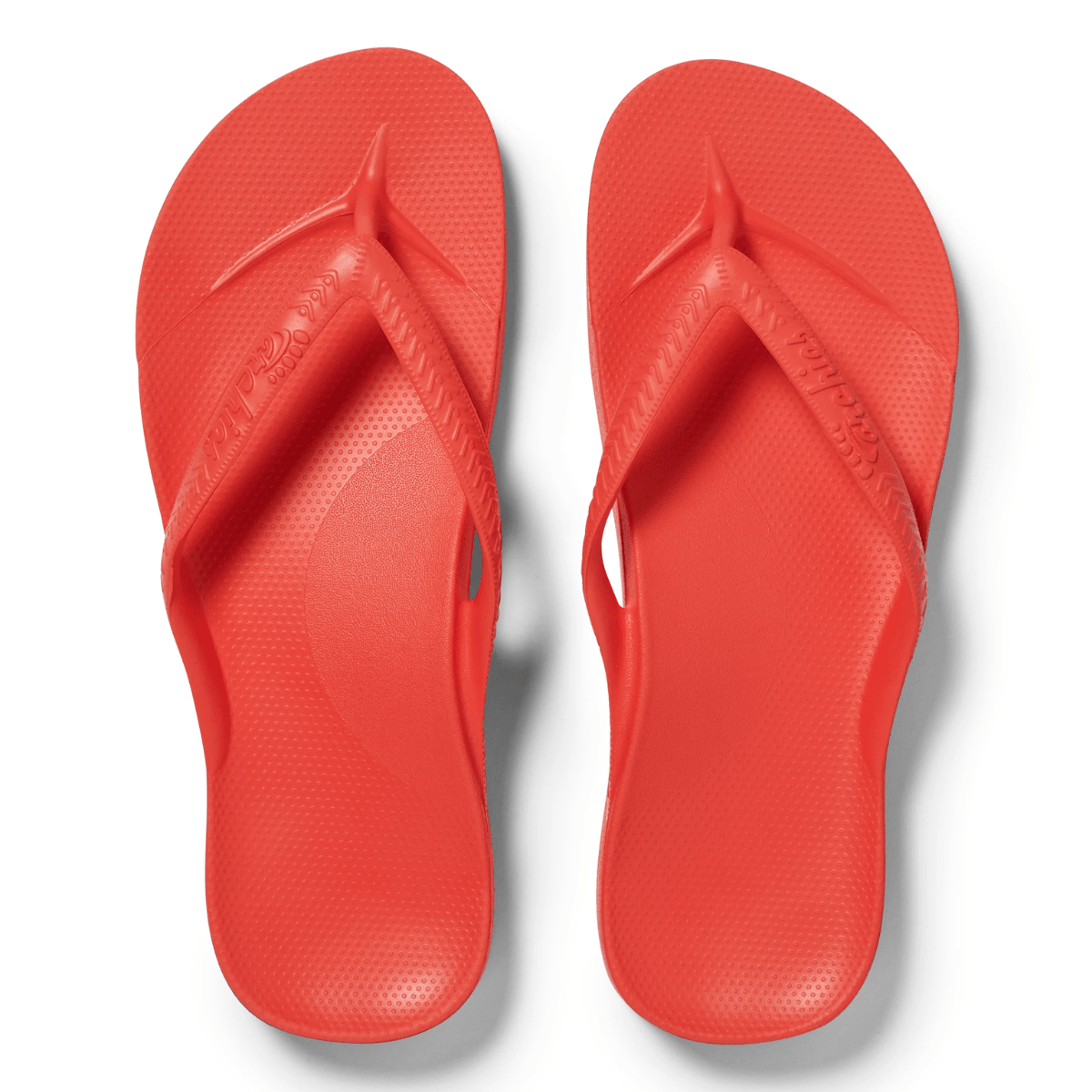 Archies Arch Support Flip Flops in Coral - Getoutside Shoes