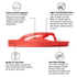Archies Arch Support Flip Flops in Coral - Getoutside Shoes