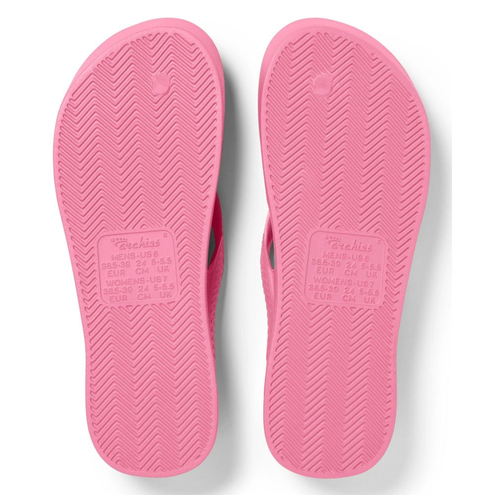 Archies Arch Support Flip Flops in Hot Pink - Getoutside Shoes