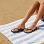 Archies Arch Support Flip Flops in Navy - Getoutside Shoes