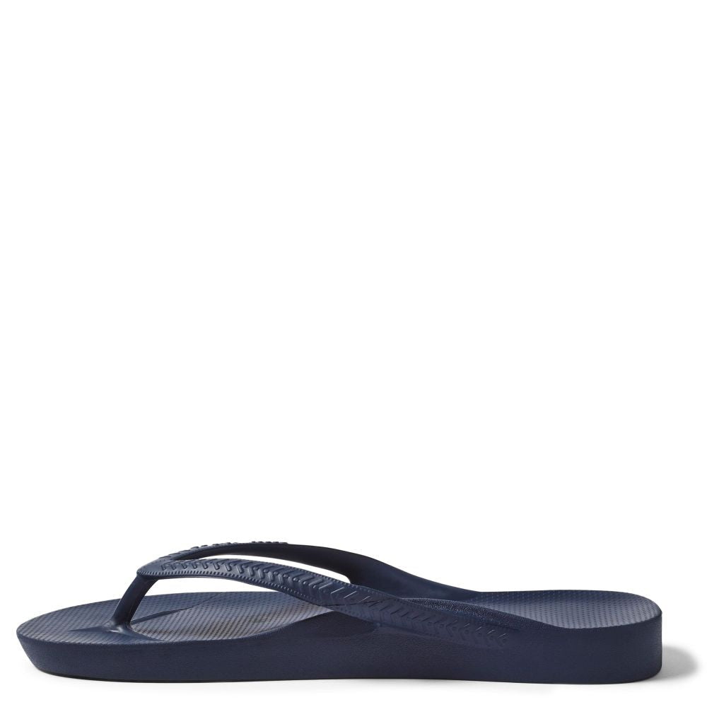 Archies Arch Support Flip Flops in Navy - Getoutside Shoes