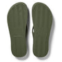 Archies Arch Support Flip Flops in Olive - Getoutside Shoes