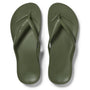 Archies Arch Support Flip Flops in Olive - Getoutside Shoes