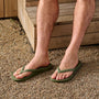 Archies Arch Support Flip Flops in Olive - Getoutside Shoes