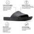 Archies Arch Support Slides in Black - Getoutside Shoes