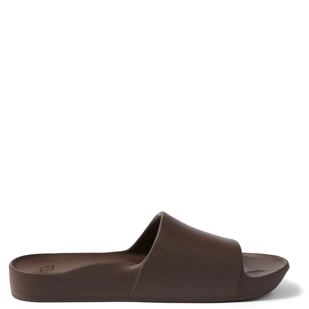 Archies Arch Support Slides in Brown - Getoutside Shoes