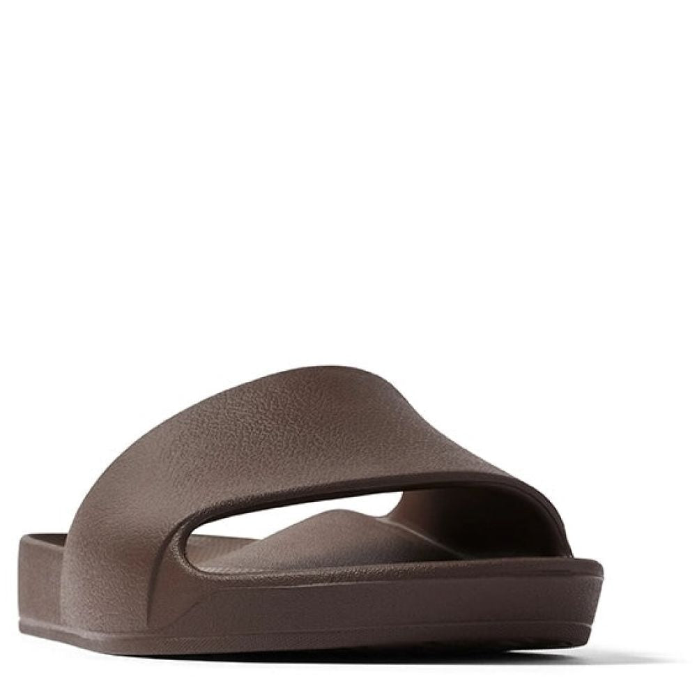 Archies Arch Support Slides in Brown - Getoutside Shoes