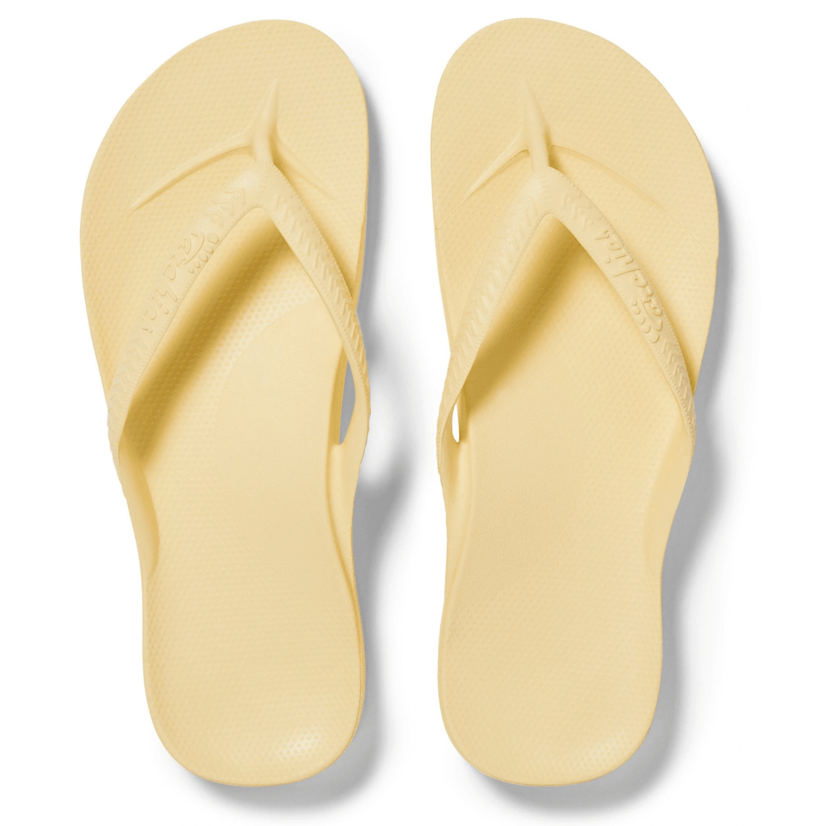 Archies Women's Arch Support Flip Flops in Lemon - Getoutside Shoes