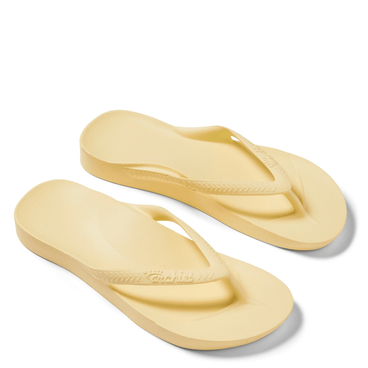 Archies Women's Arch Support Flip Flops in Lemon - Getoutside Shoes