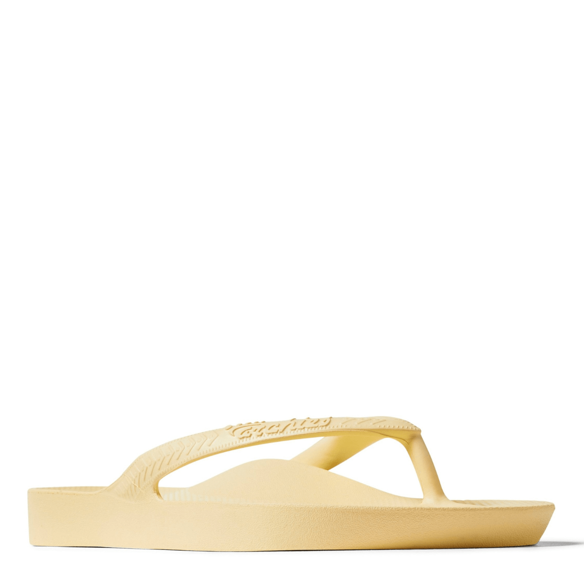 Archies Women's Arch Support Flip Flops in Lemon - Getoutside Shoes