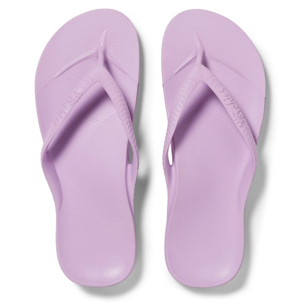 Archies Women's Arch Support Flip Flops in Lilac - Getoutside Shoes