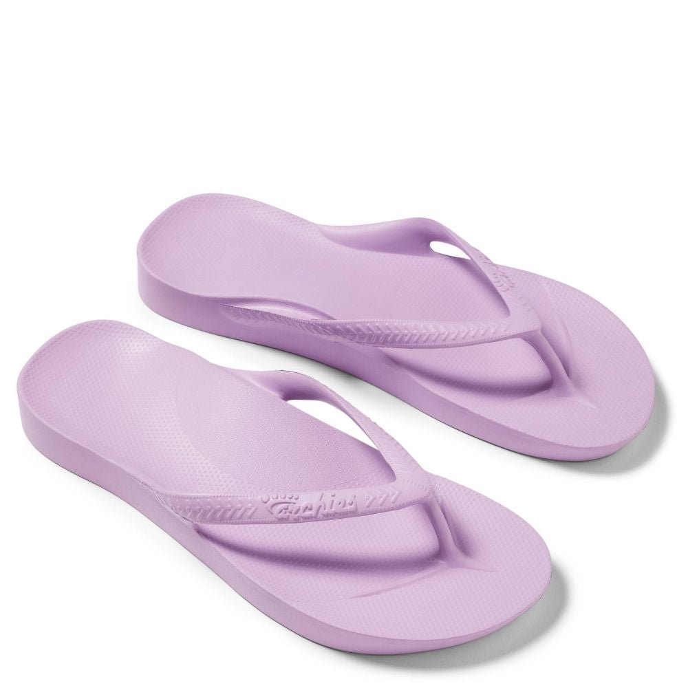 Archies Women's Arch Support Flip Flops in Lilac - Getoutside Shoes