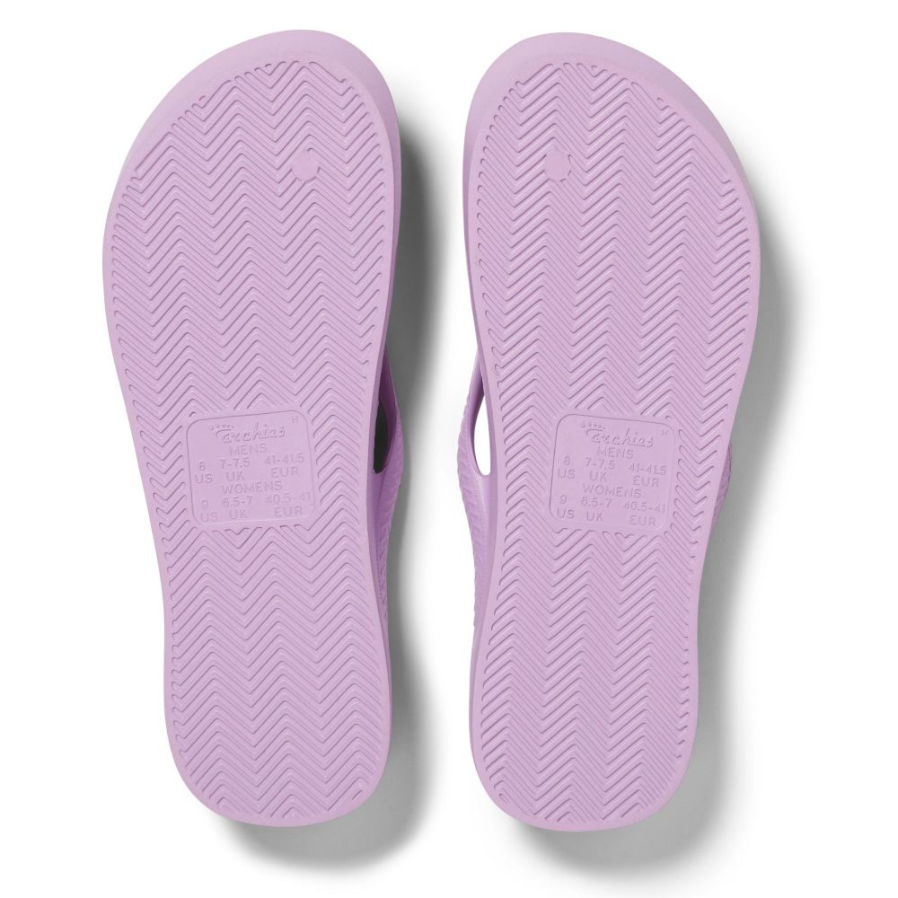 Archies Women's Arch Support Flip Flops in Lilac - Getoutside Shoes