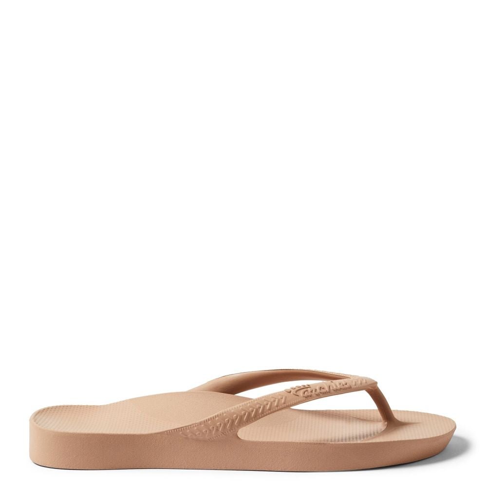 Archies Women's Arch Support Flip Flops in Tan - Getoutside Shoes