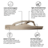 Archies Women's Arch Support Flip Flops in Taupe - Getoutside Shoes