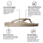 Archies Women's Arch Support Flip Flops in Taupe - Getoutside Shoes