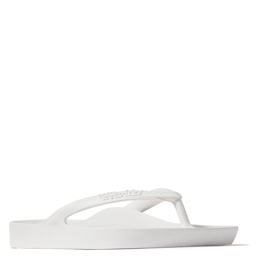Archies Women's Arch Support Flip Flops in White - Getoutside Shoes