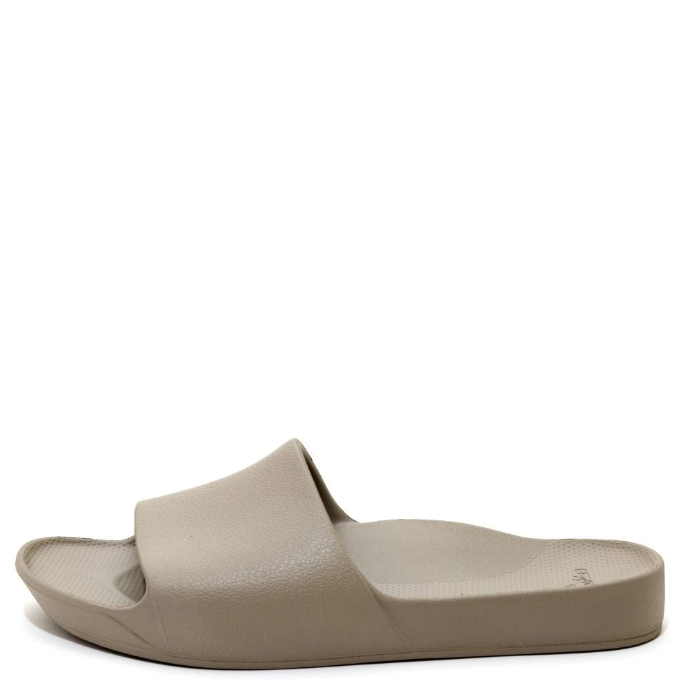 Archies Women's Arch Support Slides in Taupe - Getoutside Shoes