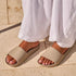 Archies Women's Arch Support Slides in Taupe - Getoutside Shoes