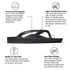 Archies Women's Crystal Arch Support Flip Flops in Black - Getoutside Shoes