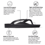 Archies Women's Crystal Arch Support Flip Flops in Black - Getoutside Shoes