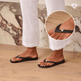 Archies Women's Crystal Arch Support Flip Flops in Black - Getoutside Shoes