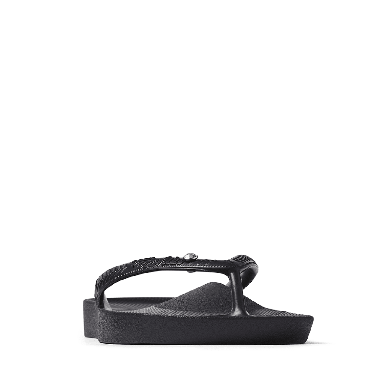 Archies Women's Crystal Arch Support Flip Flops in Black - Getoutside Shoes