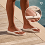 Archies Women's Crystal Arch Support Flip Flops in White - Getoutside Shoes