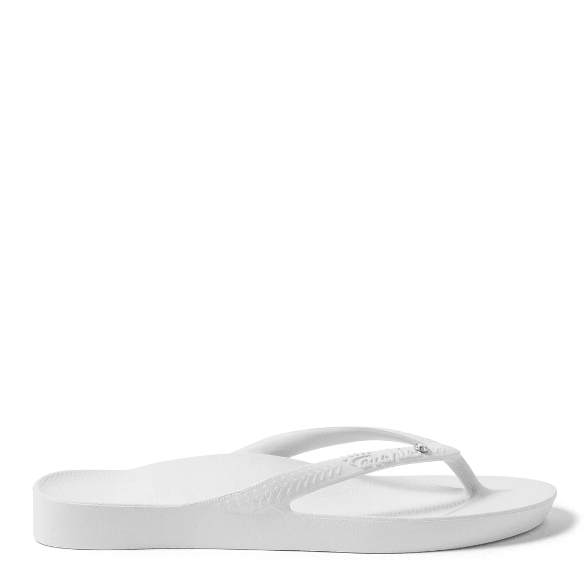 Archies Women's Crystal Arch Support Flip Flops in White - Getoutside Shoes