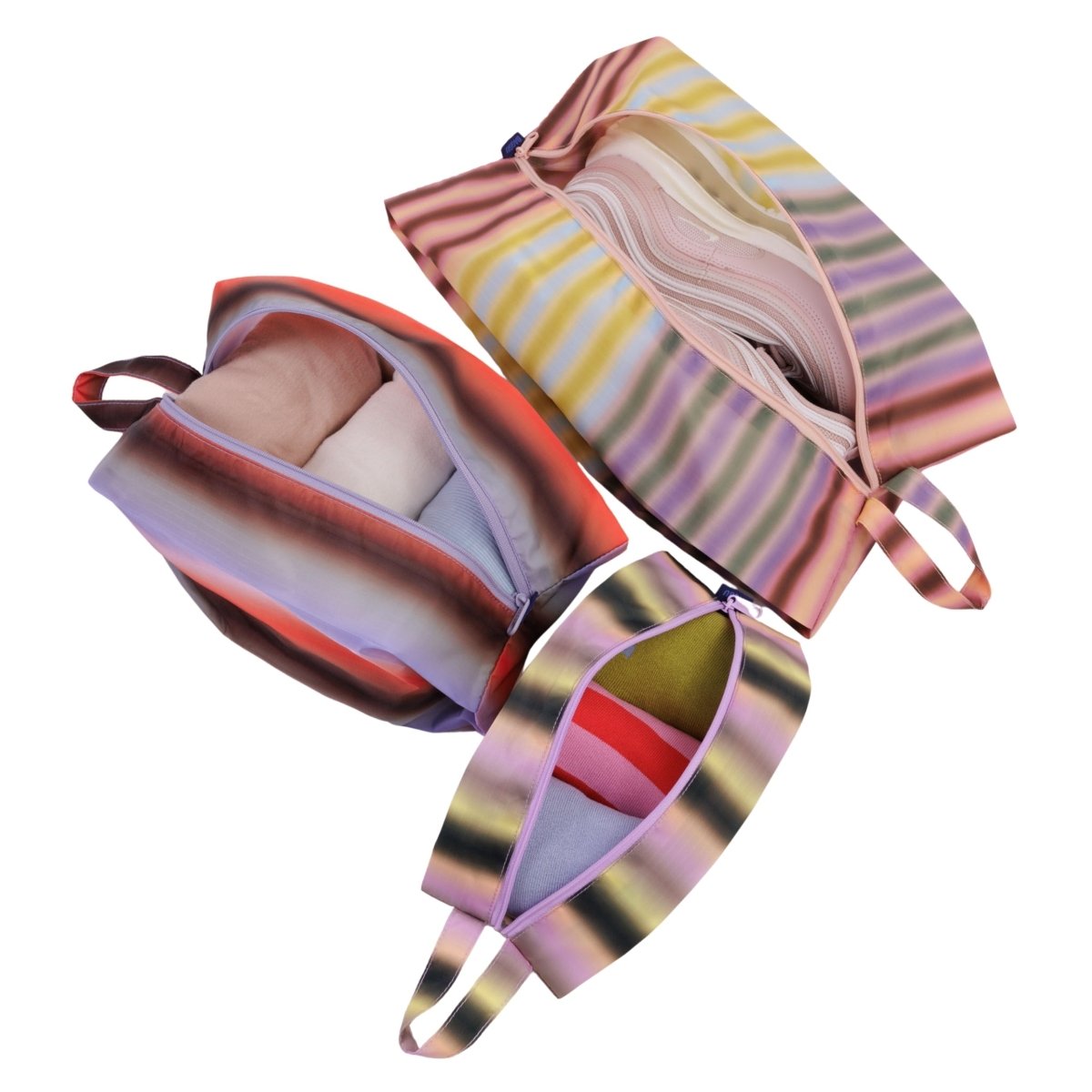Baggu 3D Zip Set in Gradient Stripes - Getoutside Shoes